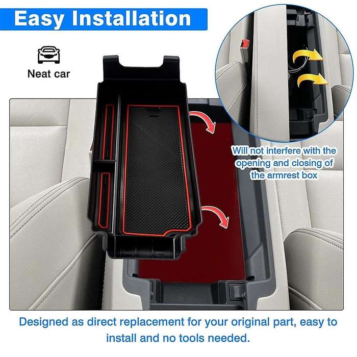 for Rogue 2021 2022 2023 Center Console Armrest Storage Box Insert Tray Interior Accessories