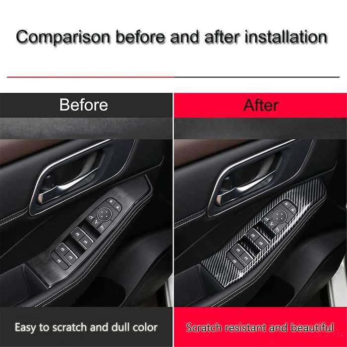 for Rogue 2021 2022 2023 Car Window Lift Switch Panel Cover Door Armrest Cover Trim Accessories, ABS