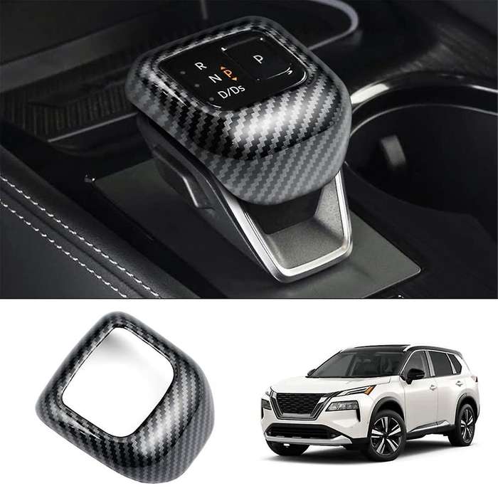 for Rogue 2022 2023 2024/ J12 2023 2024 Car Gear Shift Knob Cover Trim Accessories, Abs Carbon Fibe