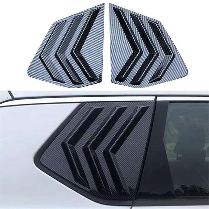 for Rogue 2021-2023 Rear Side Window Louvers Sport Style Scoop Cover Decoration (carbon Fiber Patter