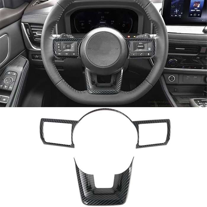 for Rogue 2021 2022 2023 Steering Wheel Panel Frame Cover Trim Interior Accessories (abs Carbon Fib