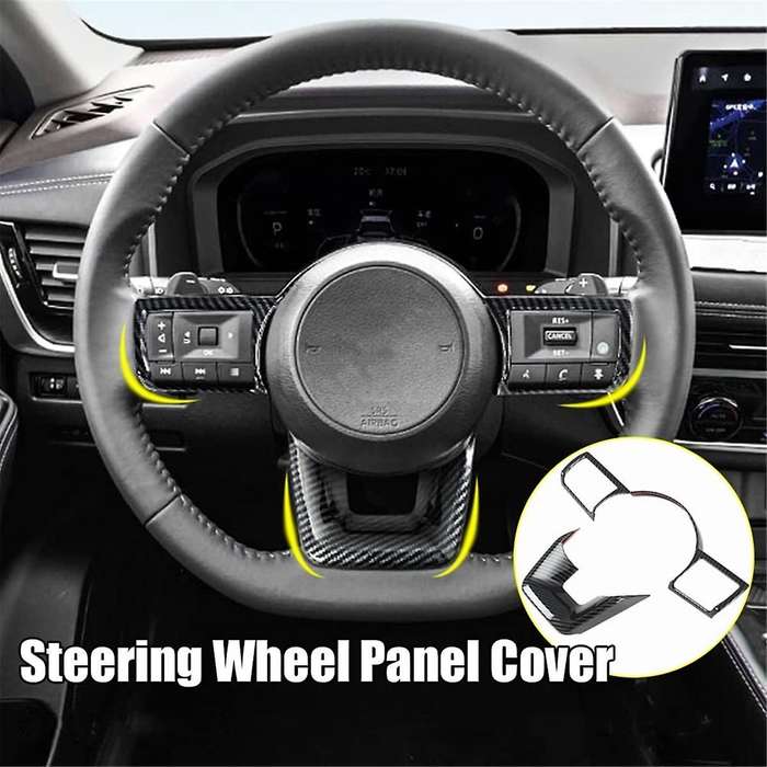for Rogue 2021 2022 2023 Steering Wheel Panel Frame Cover Trim Interior Accessories (abs Carbon Fib