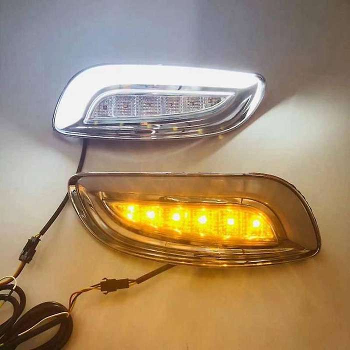for RX330 RX350 2003 -2009 LED DRL Front Fog Light Indicator Lamp with Turn Signal Daytime Running L