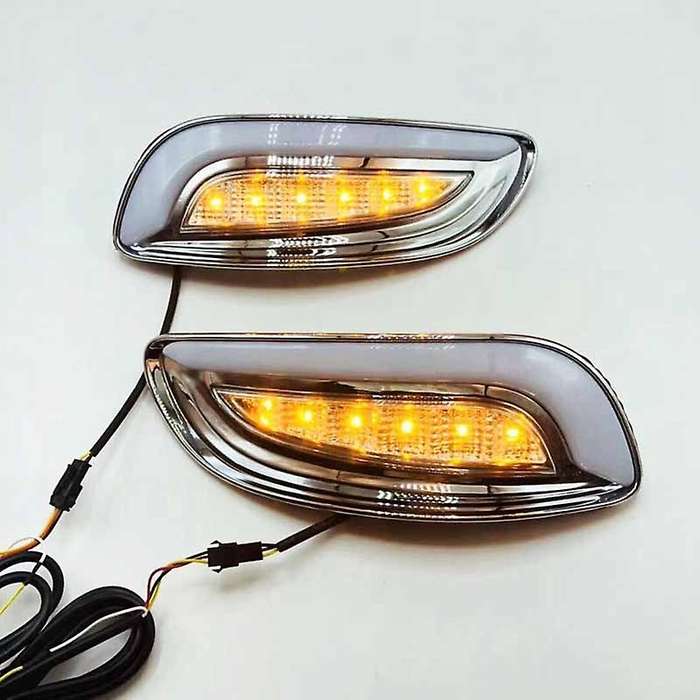 for RX330 RX350 2003 -2009 LED DRL Front Fog Light Indicator Lamp with Turn Signal Daytime Running L