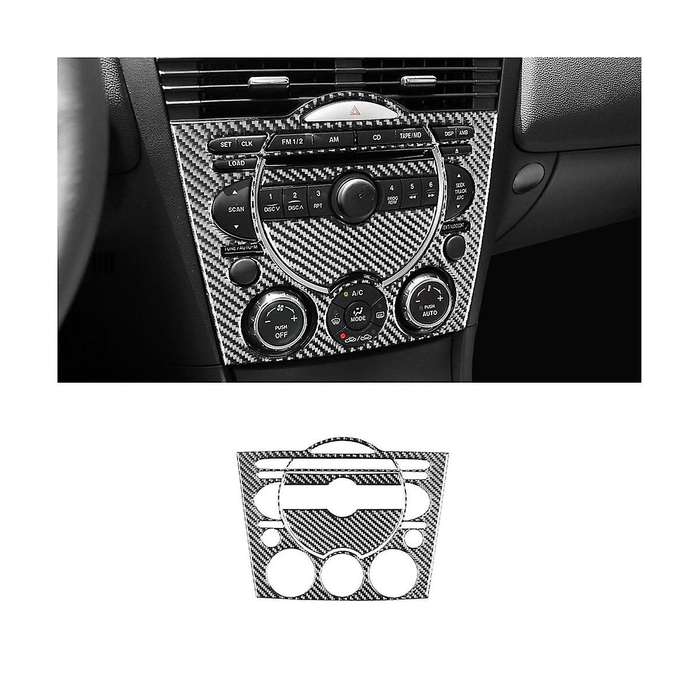 for Rx8 -8 2004-2008 Carbon Fiber Center Control Cd Air Conditioning Panel Trim Stickers Accessorie