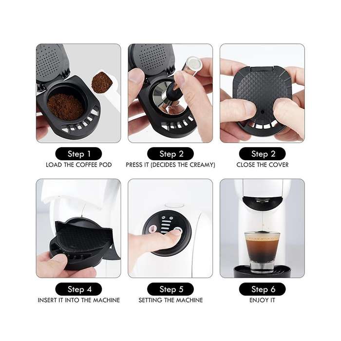 for S / XS Coffee Machines Espresso Accessories Refill Coffee Adapter Reusable Capsule Adapter