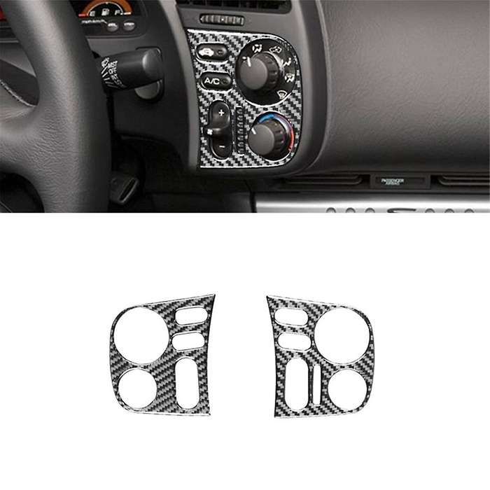 for S2000 2000-2009 LHD Soft Carbon Fiber Central Control Dashboard Adjustment Button Cover Trim Acc