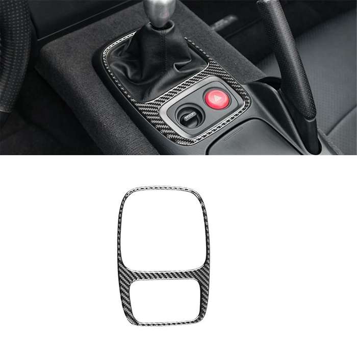for S2000 2000-2009 Soft Carbon Fiber Gear Shift Panel Frame Cover Trim Car Interior Accessories