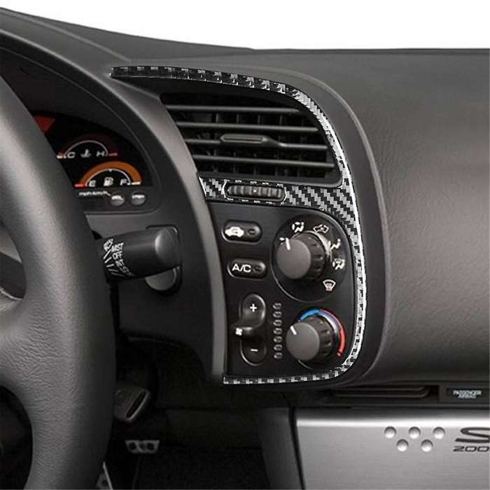 for S2000 2000-2009 Soft Carbon Fiber Side Dashboard Outlet Cover Trim Sticker Car Interior Accessor
