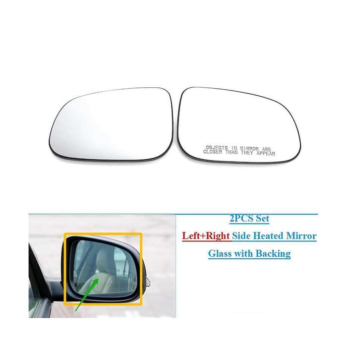 for S40 S60 S80 V40 V70 Left+right Side Heated Mirror Glass with Backing 30716484 30716483