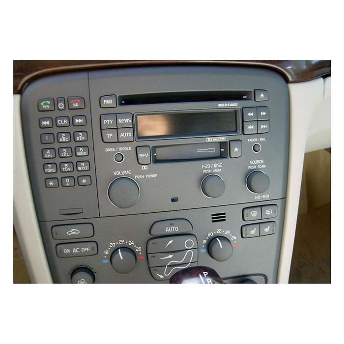 for S80 1999-2005 Car Stereo Fascia Dash Panel 2 Din Frame Trim Kit(173x98mm)