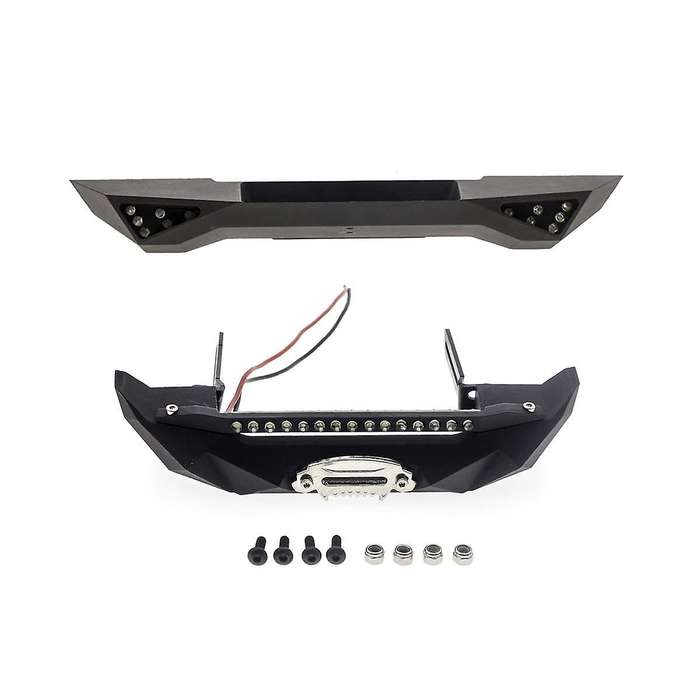 for Scx10 90046 Climbing Car Wrangler Blade Front Bumper Front Bumper Metal Front and Rear Anti-col