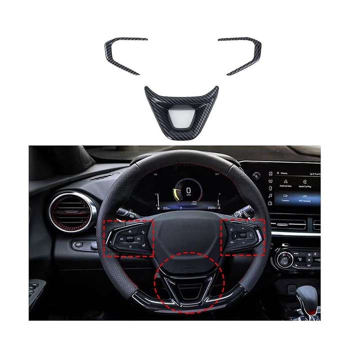 for Seeker 2023 2024 Car Steering Wheel Cover Trim Decorative Interior Accessories , ABS Carbon Fibe