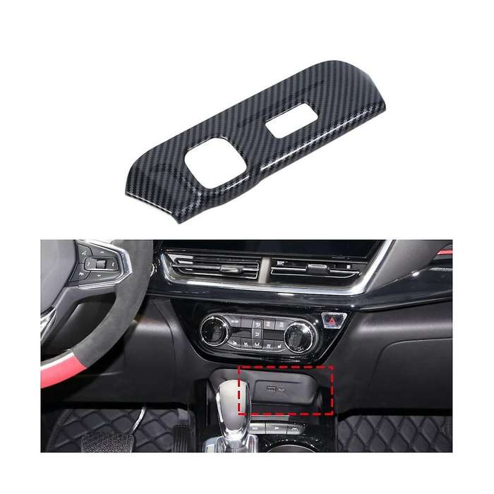 for Seeker 2023 2024 Centre Console USB Port Panel Cover Trim Interior Accessories , ABS Carbon Fibe