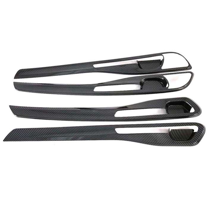 for Seltos 2019-2023 Carbon Car Interior Door Handle Bowl Cover Trim Inside Door Panel Molding Stri