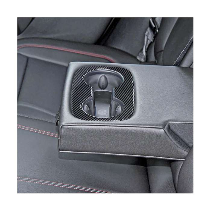 for Seeker 2023 2024 Rear Cup Holder Cover Bezel Trim Accessories , ABS Carbon Fiber