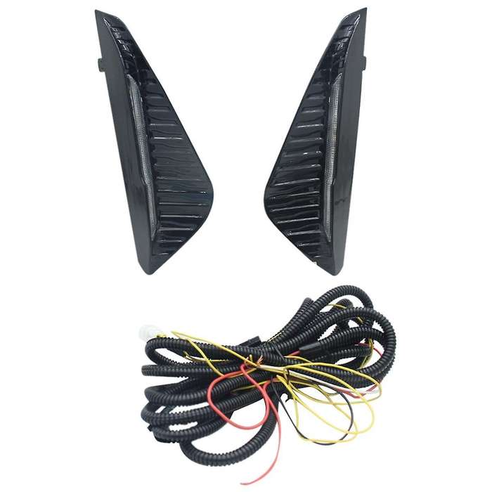 for Sentra Sylphy 2023 Daytime Running Light Fog Light Cover with Yellow Turn Signal