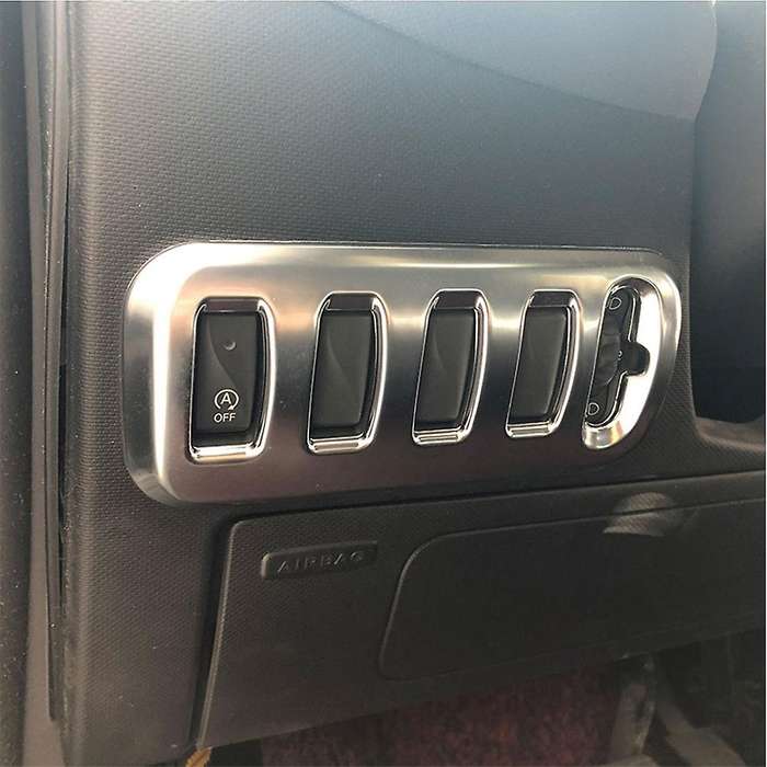 for Smart 453 2015-2020 Car Silver ABS Headlight Switch Cover Trim Interior Car Accessories