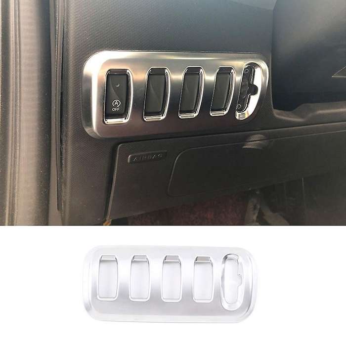 for Smart 453 2015-2020 Car Silver ABS Headlight Switch Cover Trim Interior Car Accessories
