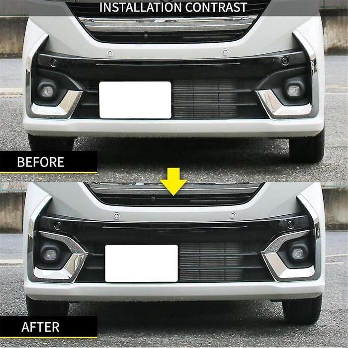 for Spacia Custom MK54S MK94S 2024 Front Bumper Fog Lamp Eyebrow Cover Decorative Trim Accessories