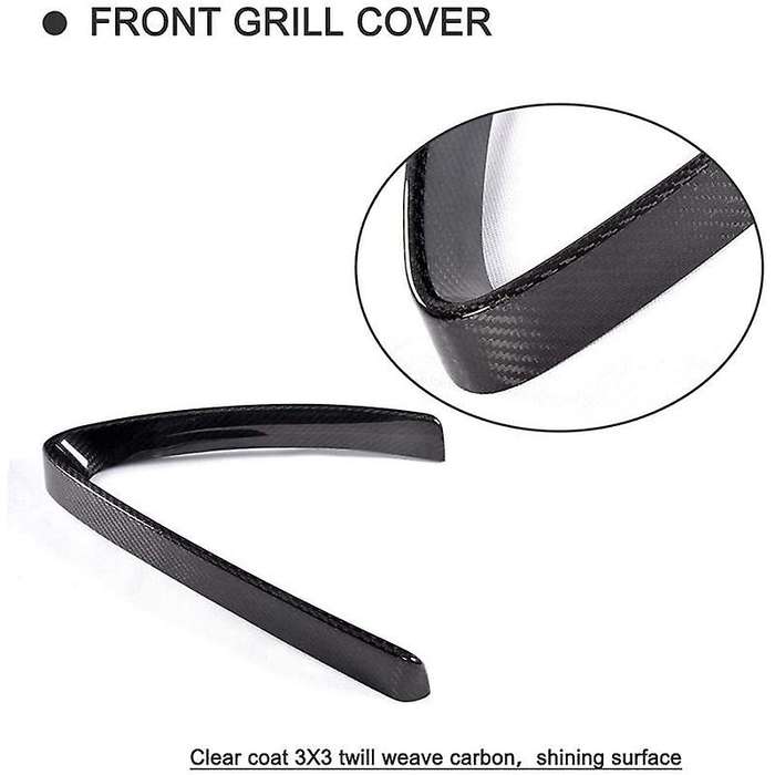 for Stelvio 2017-2019 Car Carbon Fiber Front Bumper Air Grilles V Frame Cover Trim Sticker Accessori