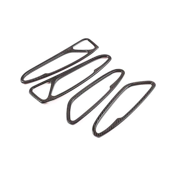 for Stelvio 2017 2018 2019 Dry Carbon Fiber Car Door Interior Handle Frame Trim Accessories