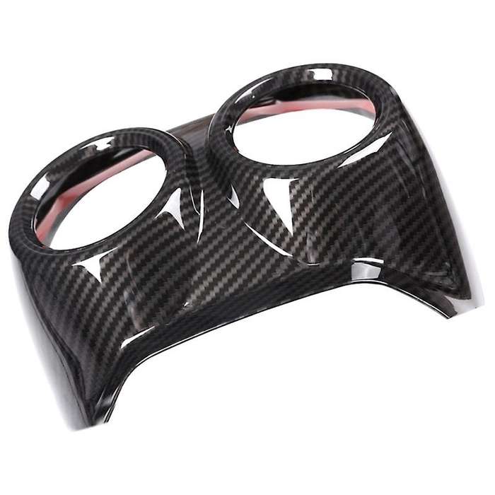 for Stelvio 2017 2018 Carbon Fiber Style ABS Rear Row Air Conditioning Vent Cover Frame Trim