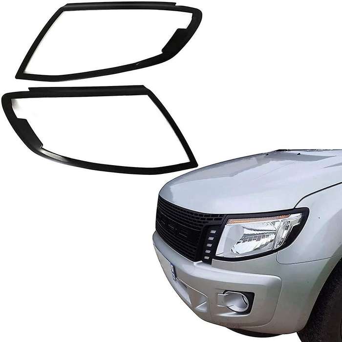 for T6 2012-2014 Car Front Headlight Frame Fog Light Protection Cover Trim Decorative Exterior Acces