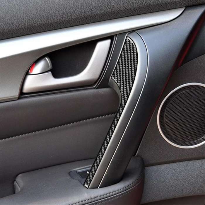 for TL 2009-2014 Carbon Fiber Car Door Pull Cover Trim Trim Interior Accessories