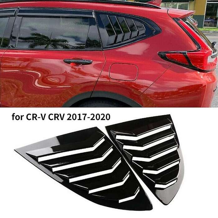 for -V 2017-2020 Gloss Black ABS Side Vent Window Scoop Louver Trim Scoop