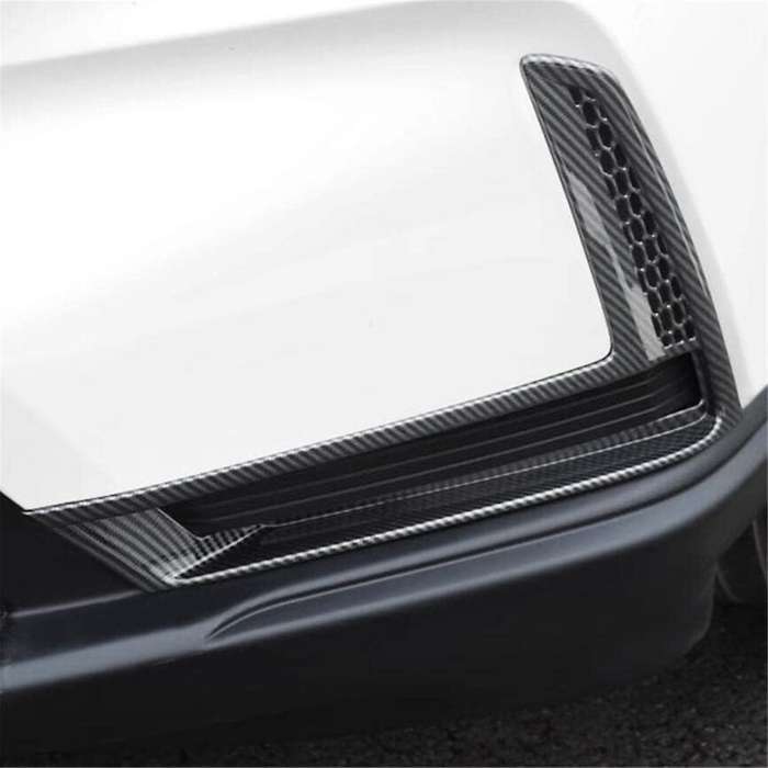 for -v 2023 2024 Car Front Fog Light Lamp Cover Decor Trim Accessories - Abs Carbon Fiber