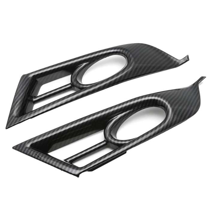 for -V 2017-2020 Carbon Fiber Look Car Front Bumper Fog Light Lamp Frame Cover Trims