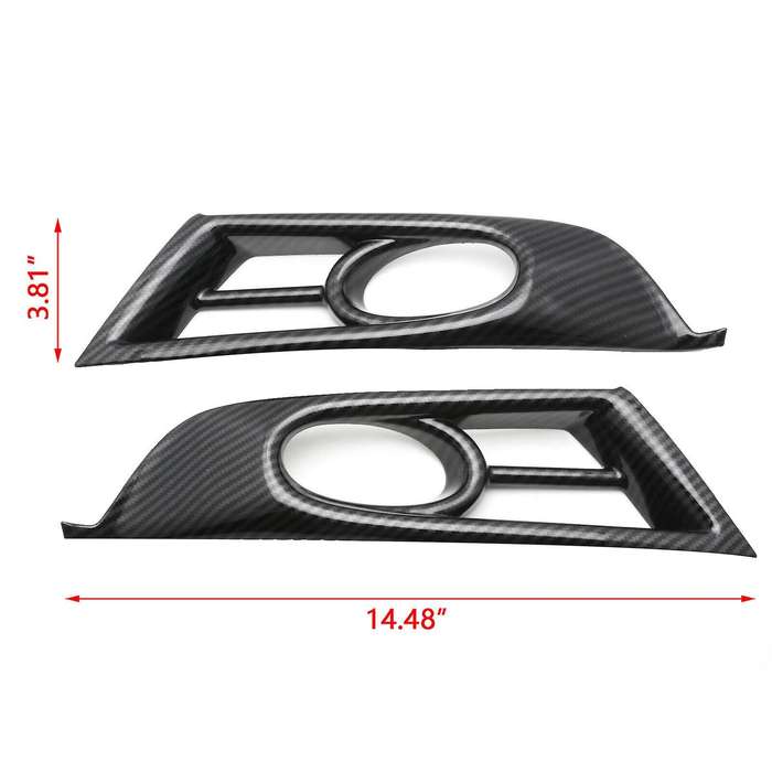 for -V 2017-2020 Carbon Fiber Look Car Front Bumper Fog Light Lamp Frame Cover Trims