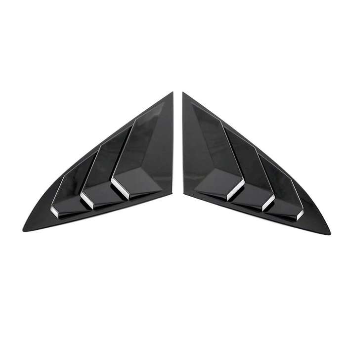 for -V 2023 2024 Car Rear Spoiler Wing Side Window Triangle Trim Cover Trim Accessories - ABS Black