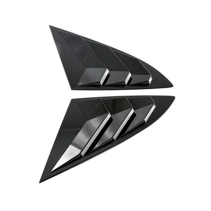 for -V 2023 2024 Car Rear Spoiler Wing Side Window Triangle Trim Cover Trim Accessories - ABS Black