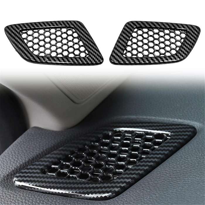 for -v 2023 2024 Front Dashboard Side Outlet Cover Trim Interior Accessories - Abs Carbon Fiber