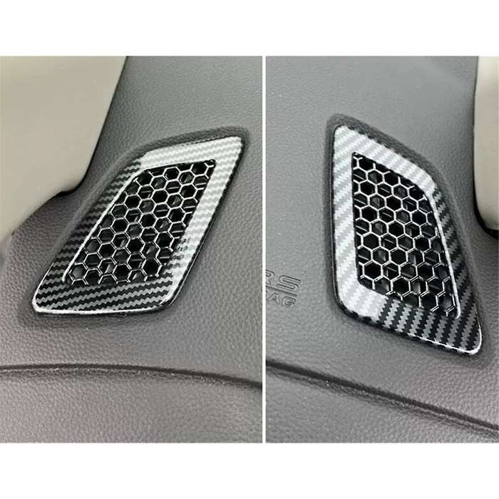 for -v 2023 2024 Front Dashboard Side Outlet Cover Trim Interior Accessories - Abs Carbon Fiber