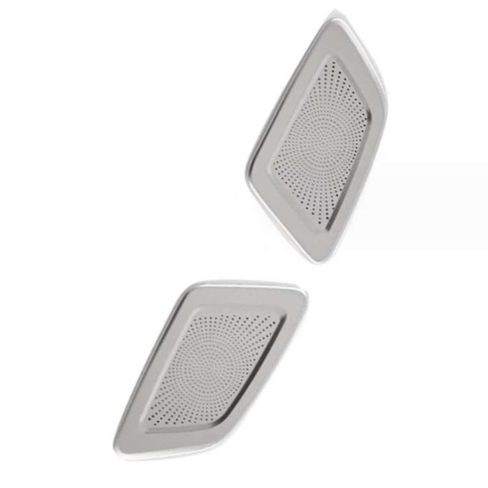 for -V 2023-2024 Car Dashboard Air Outlet Vent Trim Cover Sticker Decoration Frame Silver