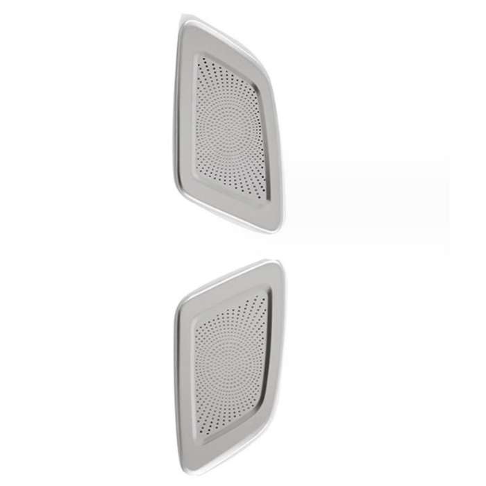 for -V 2023-2024 Car Dashboard Air Outlet Vent Trim Cover Sticker Decoration Frame Silver