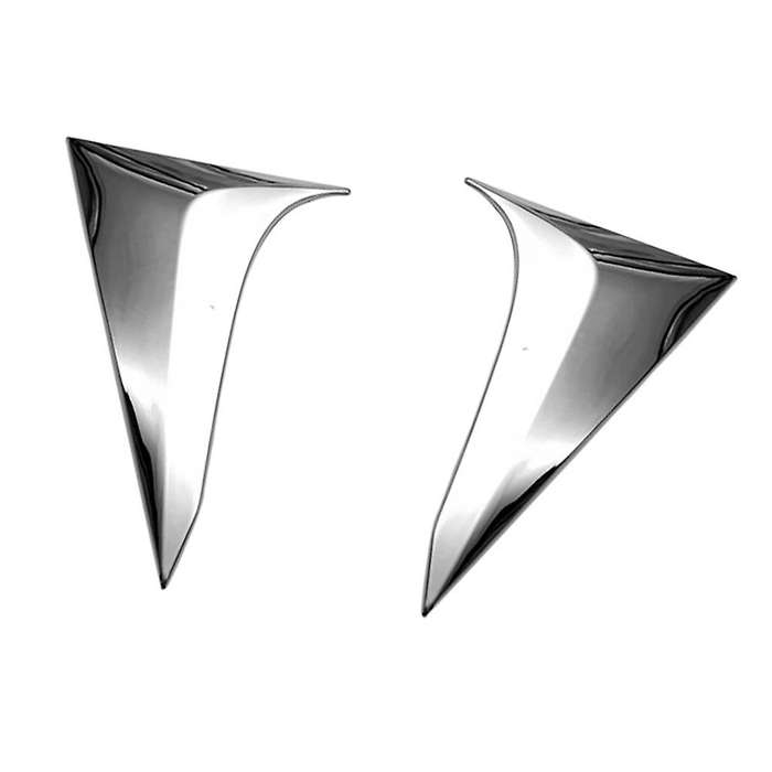 for -V Vezel 2021 2022 Chrome ABS Exterior Side Rear Window Spoiler Triple-cornered Cover Trim