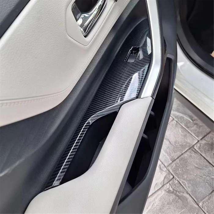 for Veloz 2022-2024 Carbon Fiber Car Window Glass Lift Switch Button Panel Cover Trim Interior Acces