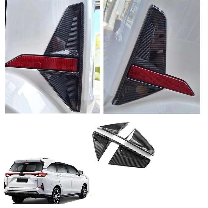 for Veloz 2022-2024 Carbon Fiber Car Rear Fog Light Lamp Cover Frame Trim Accessories