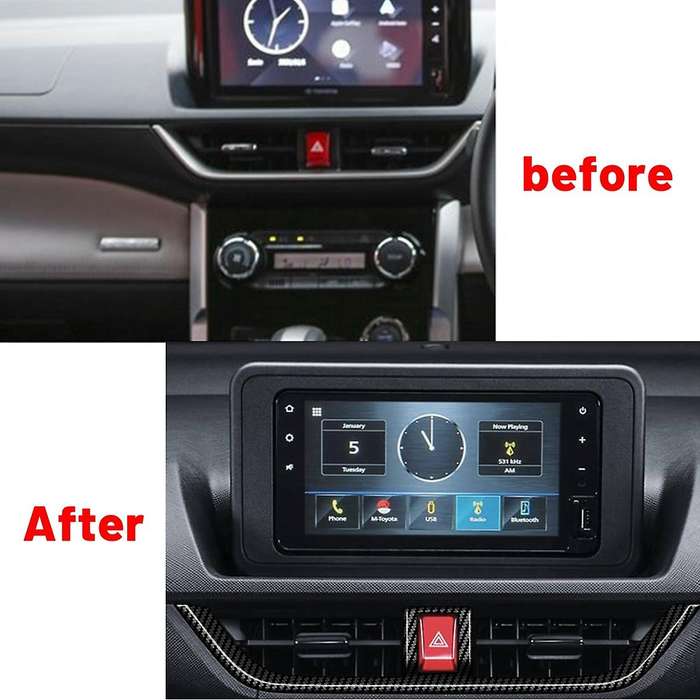 for Veloz Avanza 2022+ Carbon Fiber Car Central Air Conditioner Outlet Cover Trim