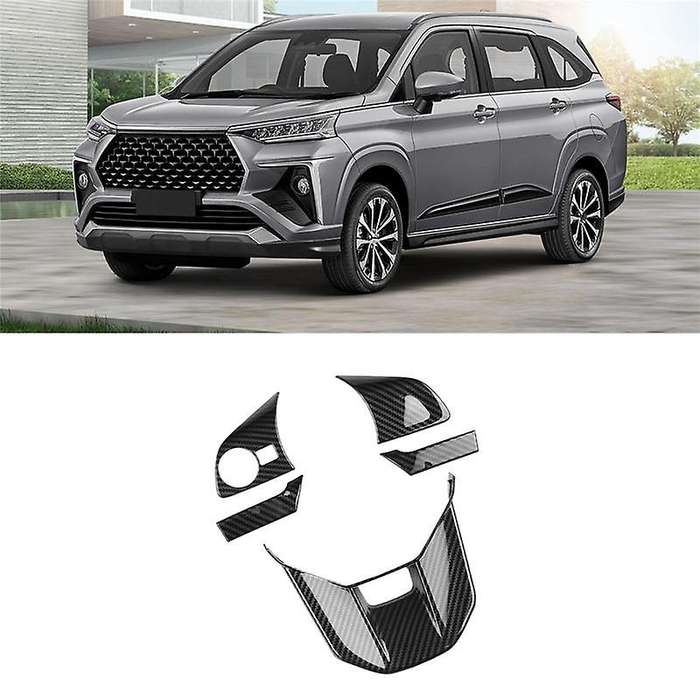 for Veloz Avanza 2022 2023 Carbon Fiber Car Steering Wheel Decoration Cover Trim Car Styling