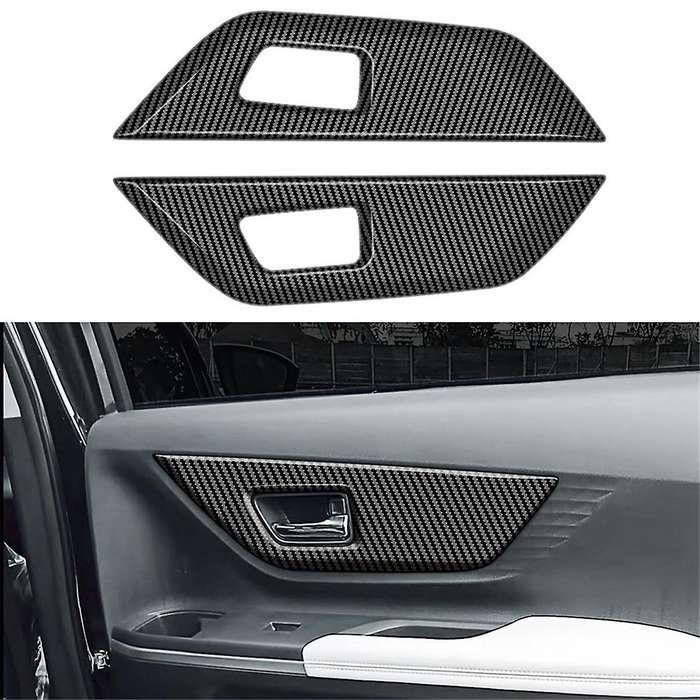 for Veloz Avanza 2022 2023 Carbon Fiber Automotive Interior Inner Rear Door Panel Strip Cover Frame
