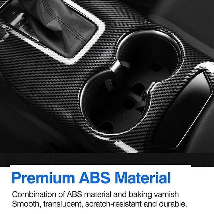 for Venza 2020-2022 Carbon Fiber Car Gear Shift Panel Cup Holder Cover Trim Decoration Accessories