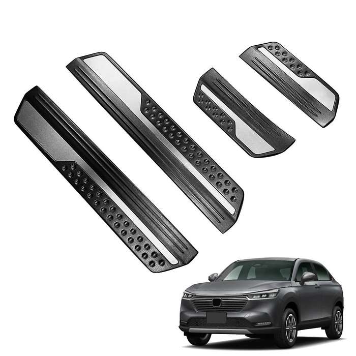 for Vezel -V 2021 2022 Stainless Steel Front Rear Outer Door Sill Pedal Scuff Plate Cover Trim 4Pcs