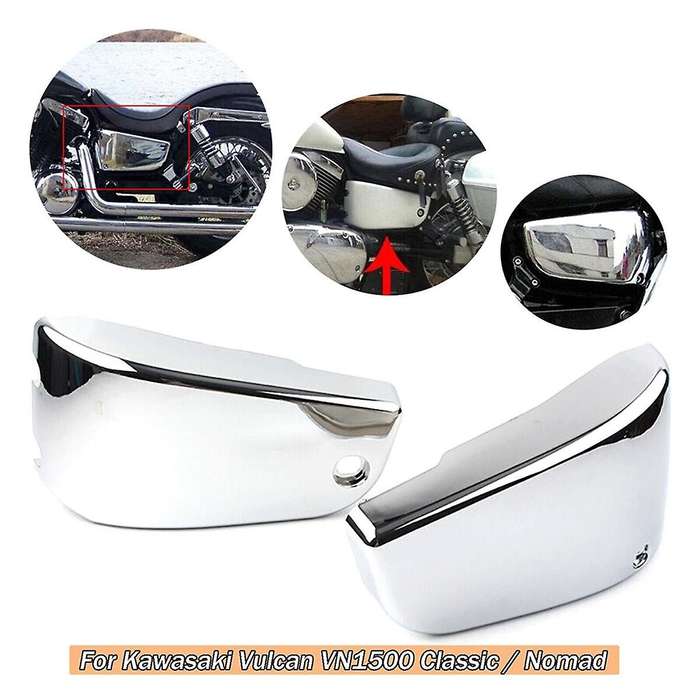 for Vn1500 Classic Abs Battery Side Covers Chrome 1pair