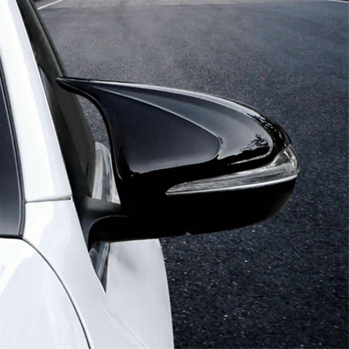 for W205 W213 W222 Gloss Black Horned Style Side Rear View Mirror Cover Trim A0998110122 A0998110222