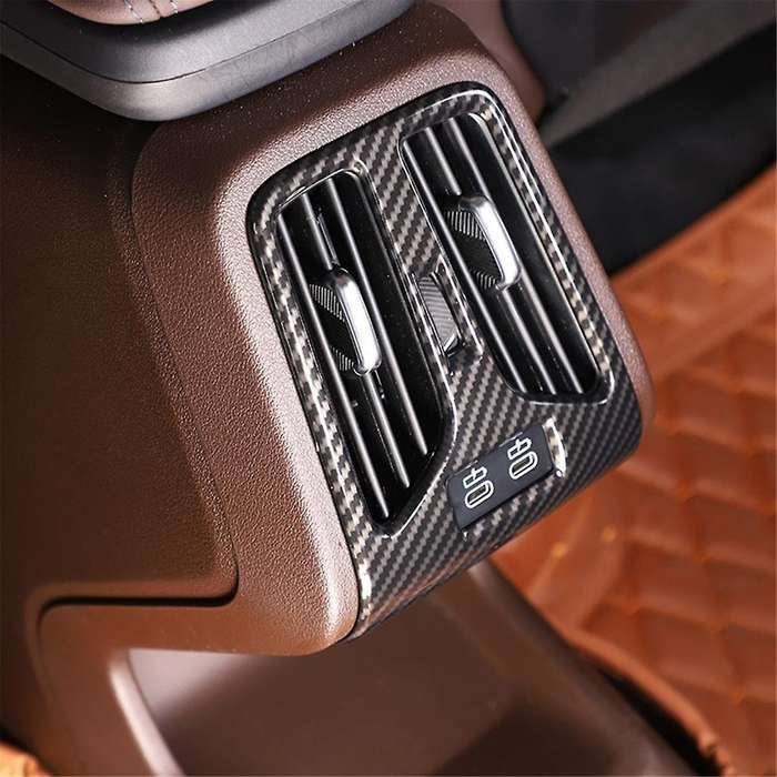 for X1 IX1 U11 2023 2024 Carbon Fiber Look Car Rear Conditioning Outlet Cover Trim Auto Accessories